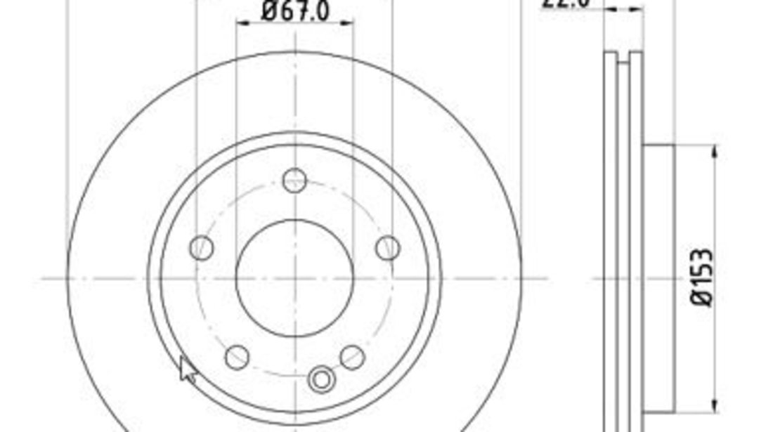 Disc frana Axa fata stanga (12108554 MTR) MERCEDES-BENZ