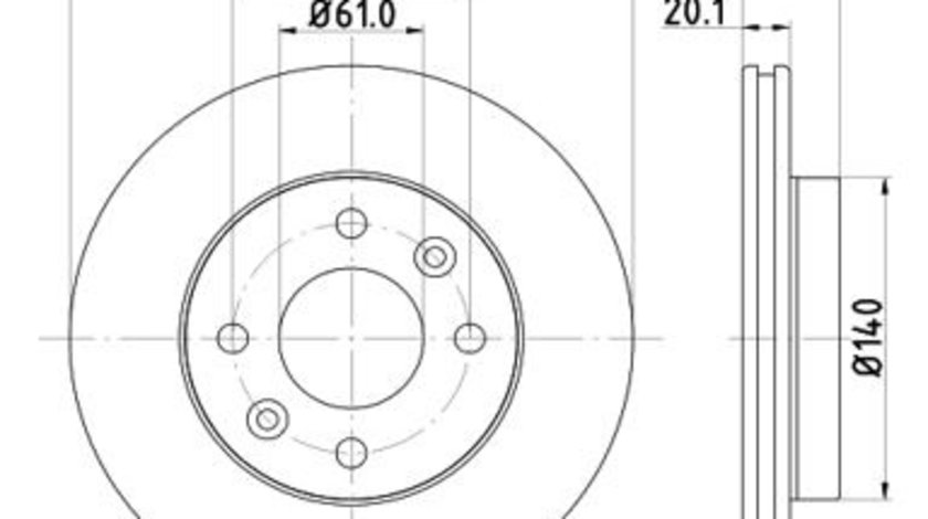 Disc frana Axa fata stanga (12108560 MTR) NISSAN,RENAULT