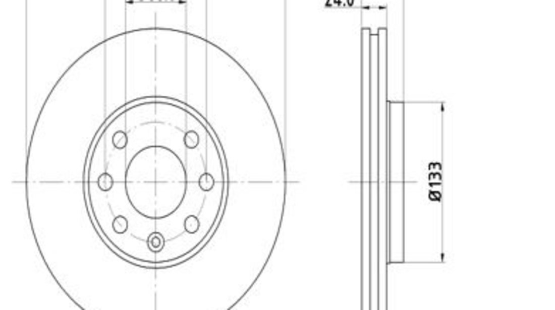 Disc frana Axa fata stanga (12108565 MTR) CHEVROLET,OPEL,VAUXHALL