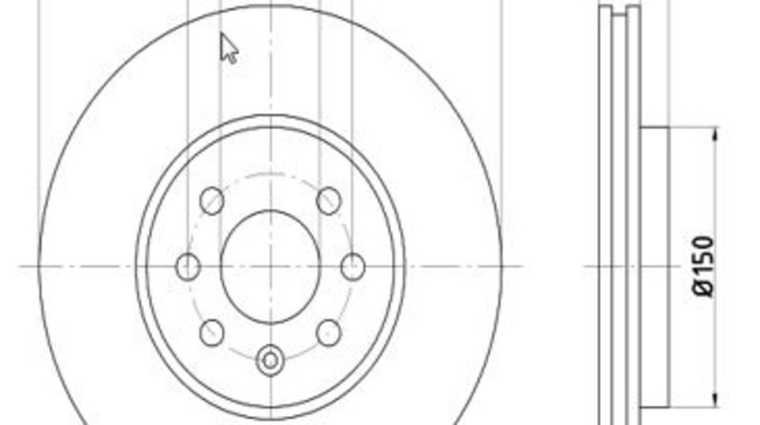 Disc frana Axa fata stanga (12108566 MTR) OPEL,VAUXHALL