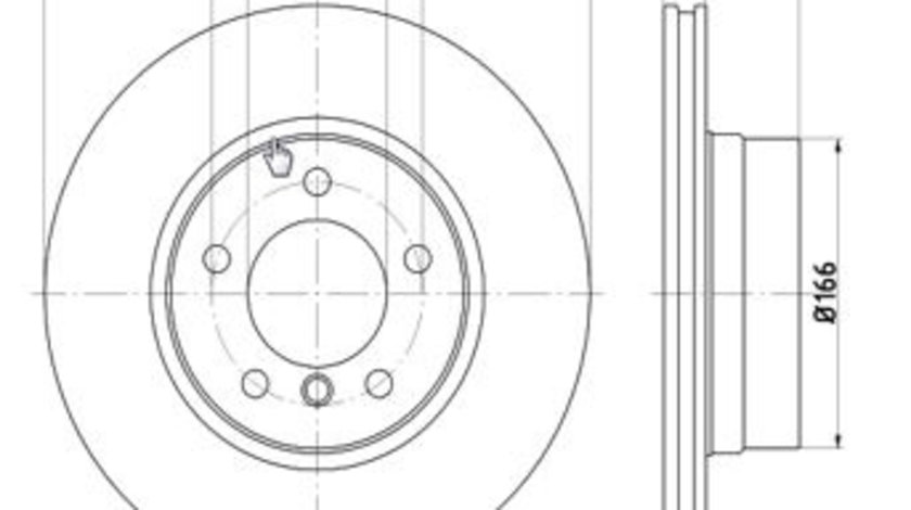 Disc frana Axa fata stanga (12108573 MTR) BMW,BMW (BRILLIANCE)