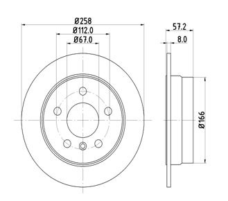 Disc frana Axa spate stanga (12108556 MTR) MERCEDES-BENZ