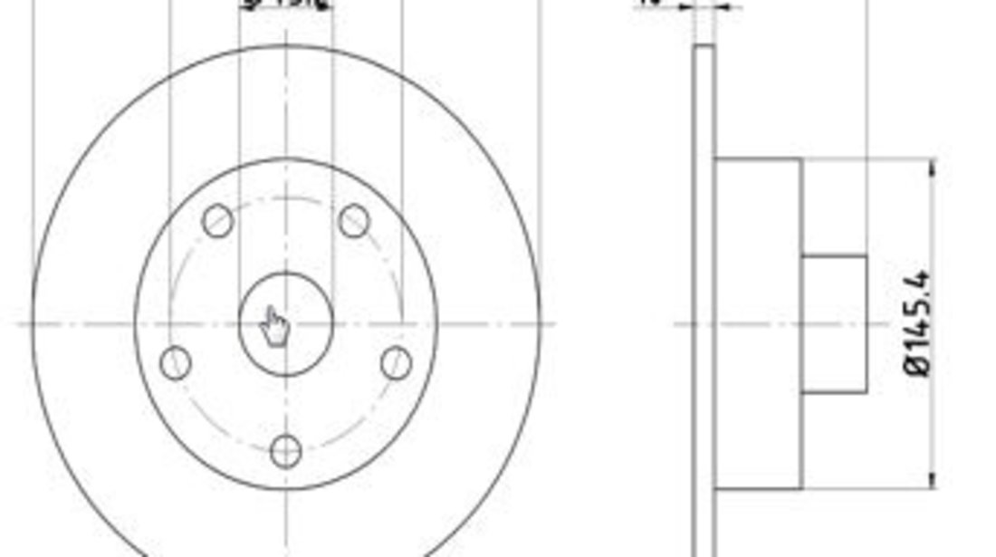 Disc frana Axa spate stanga (12108576 MTR) AUDI