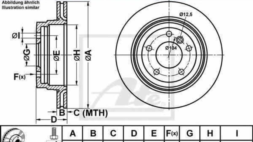 Disc frana BMW 1 E81 ATE 24.0120-0204.1