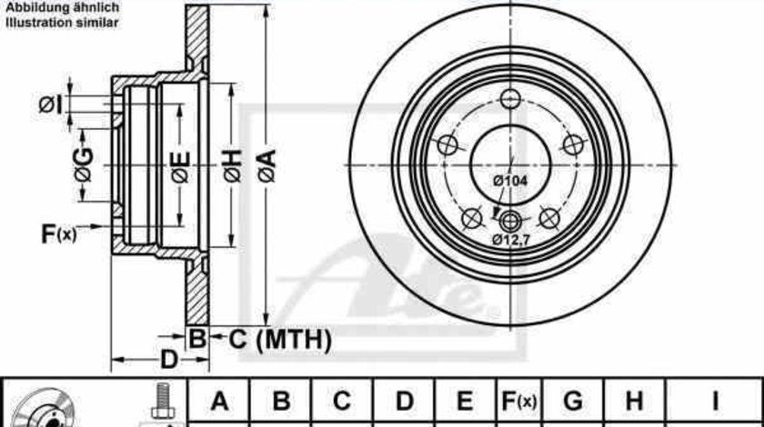 Disc frana BMW 1 E87 ATE 24.0110-0315.1