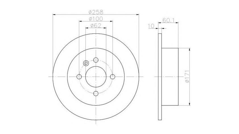 Disc frana BMW 3 Cabriolet (E30) 1985-1993 #2 010234101219