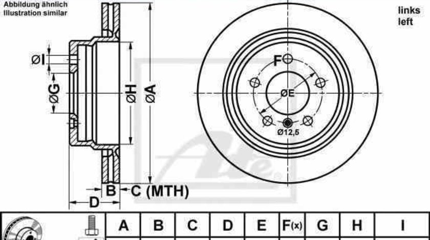 Disc frana BMW 3 Cabriolet E36 ATE 24.0120-0189.1