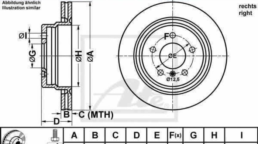 Disc frana BMW 3 Cabriolet E36 ATE 24.0120-0190.1