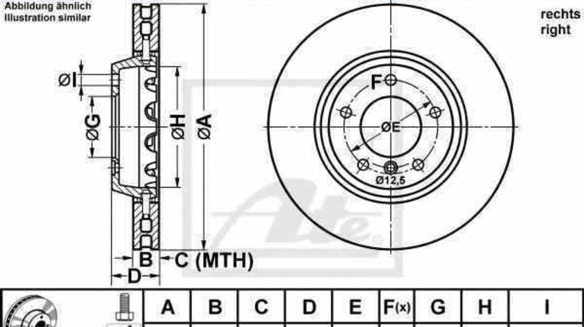 Disc frana BMW 3 Cabriolet E36 ATE 24.0128-0205.2