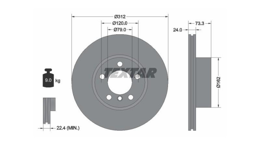 Disc frana BMW 3 Cabriolet (E93) 2006-2016 #2 0986479381