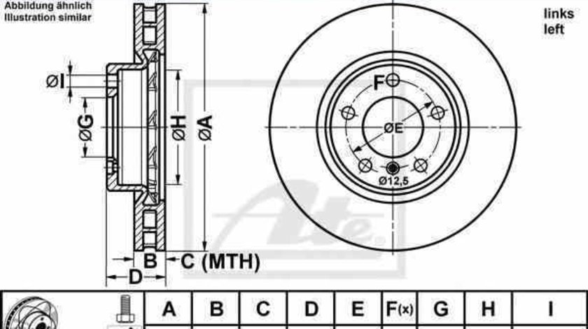 Disc frana BMW 3 E36 ATE 24.0328-0198.1