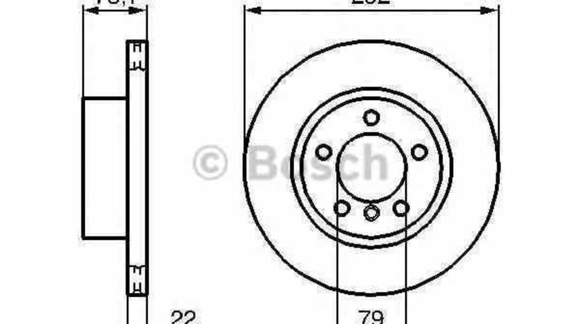 Disc frana BMW 3 E90 BOSCH 0 986 479 214