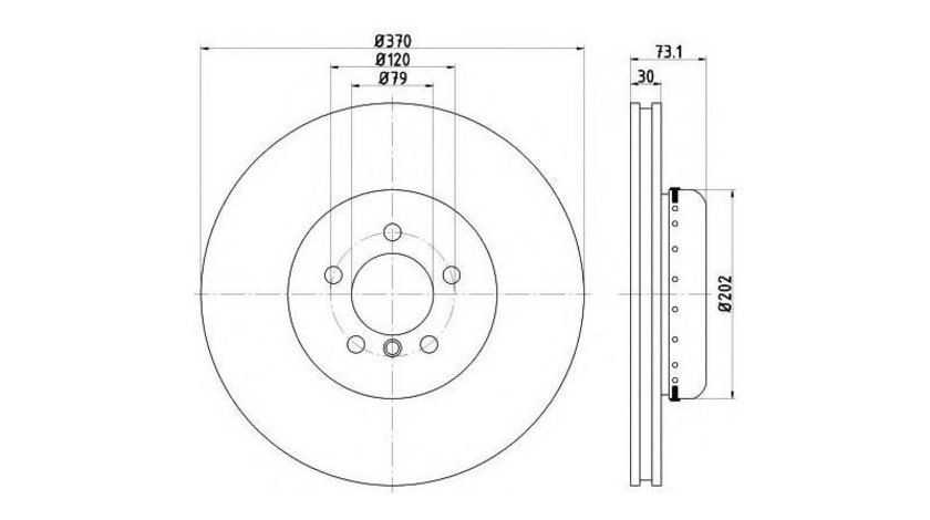 Disc frana BMW 3 (F30, F35, F80) 2011-2016 #2 150291120