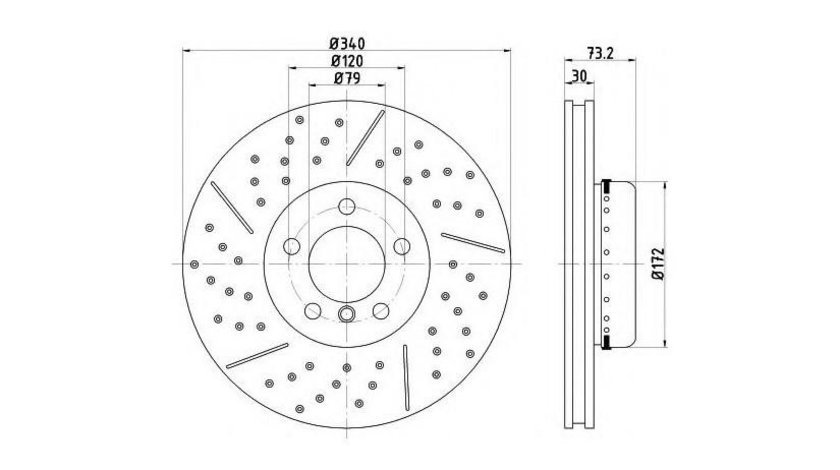 Disc frana BMW 3 (F30, F35, F80) 2011-2016 #2 34106797602