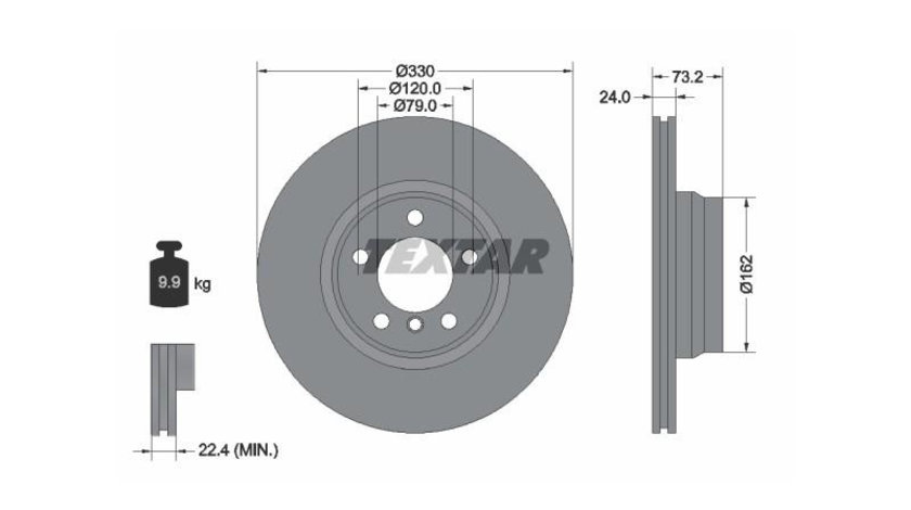 Disc frana BMW 4 cupe (F32, F82) 2013-2016 #2 0986479A06