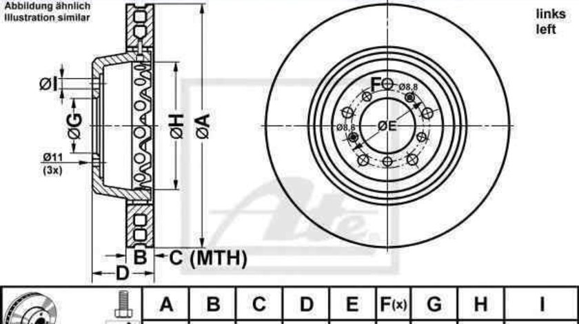 Disc frana BMW 5 (E39) ATE 24.0132-0161.2