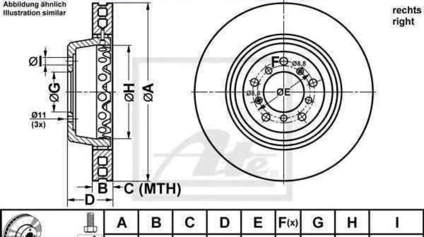 Disc frana BMW 5 (E39) ATE 24.0132-0162.2