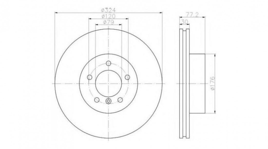 Disc frana BMW 5 (E60) 2003-2010 #2 0986479115