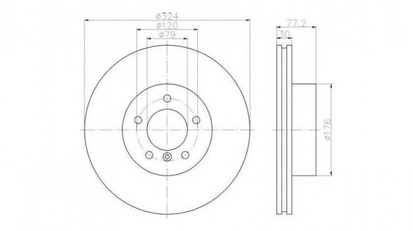 Disc frana BMW 5 (E60) 2003-2010 #2 0986479115