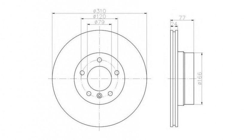 Disc frana BMW 5 (E60) 2003-2010 #3 0986479055