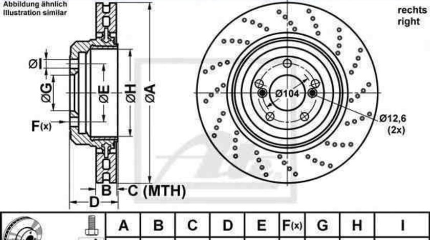 Disc frana BMW 5 (E60) ATE 24.0124-0234.2