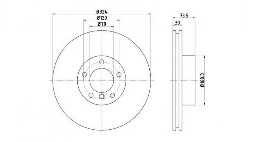 Disc frana BMW 5 Touring (E39) 1997-2004 #2 0986478024