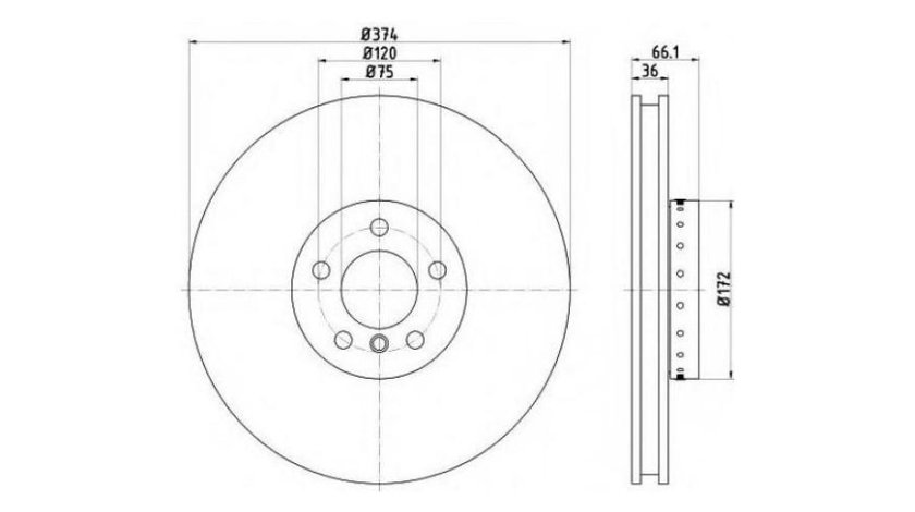 Disc frana BMW 7 (F01, F02, F03, F04) 2008-2016 #2 09C41613