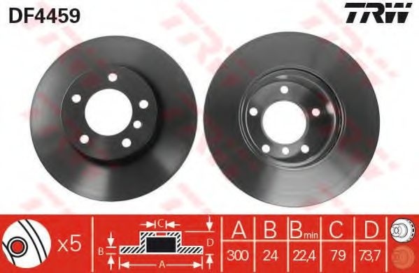 Disc frana BMW Seria 1 Cupe (E82) (2007 - 2013) TRW DF4459 piesa NOUA