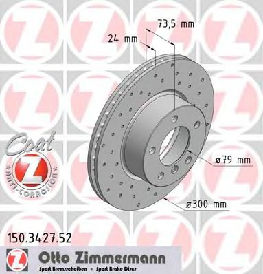 Disc frana BMW Seria 1 Cupe (E82) (2007 - 2013) ZIMMERMANN 150.3427.52 piesa NOUA