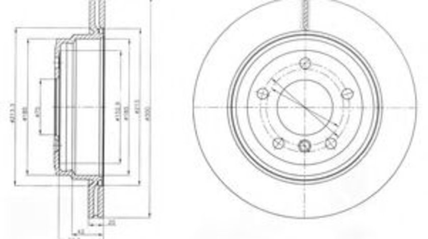 Disc frana BMW Seria 1 (E81) (2006 - 2012) DELPHI BG4243C piesa NOUA