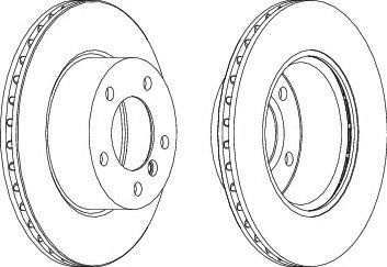 Disc frana BMW Seria 1 (E81) (2006 - 2012) FERODO DDF1228 piesa NOUA