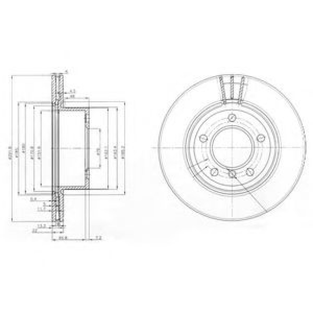 Disc frana BMW Seria 1 (E87) (2003 - 2013) DELPHI BG3900C piesa NOUA