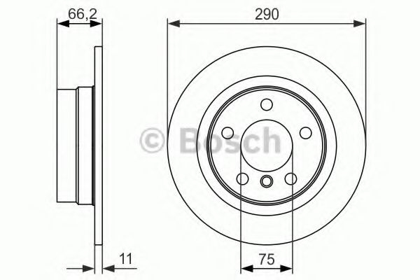 Disc frana BMW Seria 1 (F20) (2010 - 2016) BOSCH 0 986 479 043 piesa NOUA