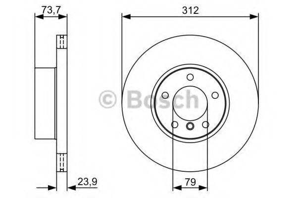 Disc frana BMW Seria 1 (F20) (2010 - 2016) BOSCH 0 986 479 381 piesa NOUA