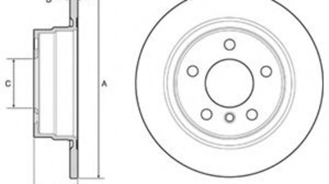 Disc frana BMW Seria 1 (F20) (2010 - 2016) DELPHI BG4649C piesa NOUA