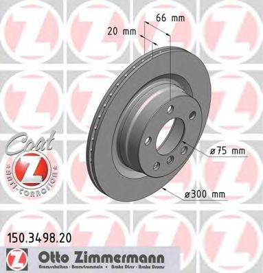 Disc frana BMW Seria 1 (F20) (2010 - 2016) ZIMMERMANN 150.3498.20 piesa NOUA