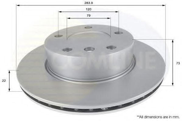 Disc frana BMW Seria 1 (F21) (2011 - 2016) COMLINE ADC1716V piesa NOUA