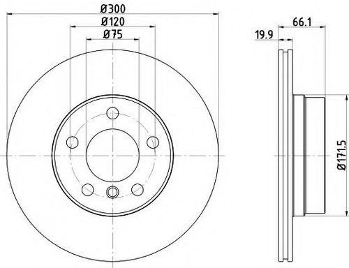 Disc frana BMW Seria 1 (F21) (2011 - 2016) TEXTAR 92257203 piesa NOUA
