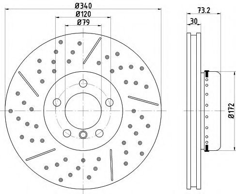 Disc frana BMW Seria 2 Cupe (F22, F87) (2013 - 2016) TEXTAR 92265025 piesa NOUA