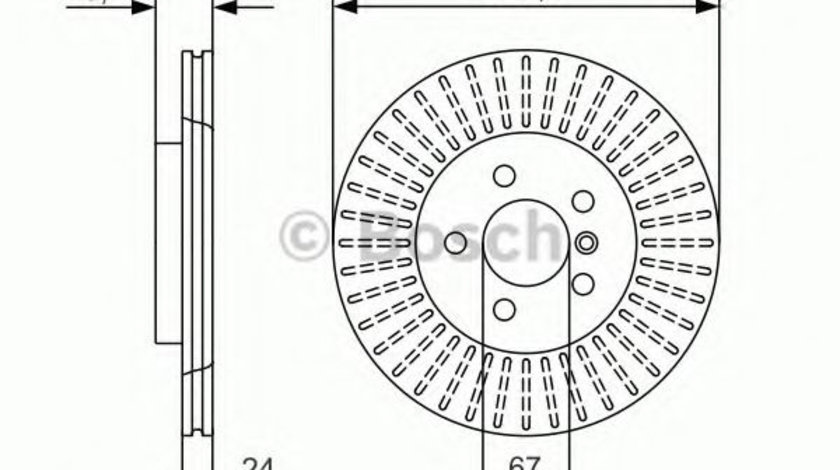 Disc frana BMW Seria 2 Gran Tourer (F46) (2015 - 2016) BOSCH 0 986 479 C93 piesa NOUA