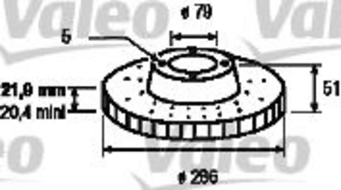 Disc frana BMW Seria 3 Cabriolet (E36) (1993 - 1999) VALEO 186275 piesa NOUA