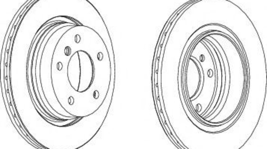 Disc frana BMW Seria 3 Cabriolet (E46) (2000 - 2007) FERODO DDF1073 piesa NOUA