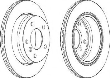 Disc frana BMW Seria 3 Cabriolet (E46) (2000 - 2007) FERODO DDF831 piesa NOUA