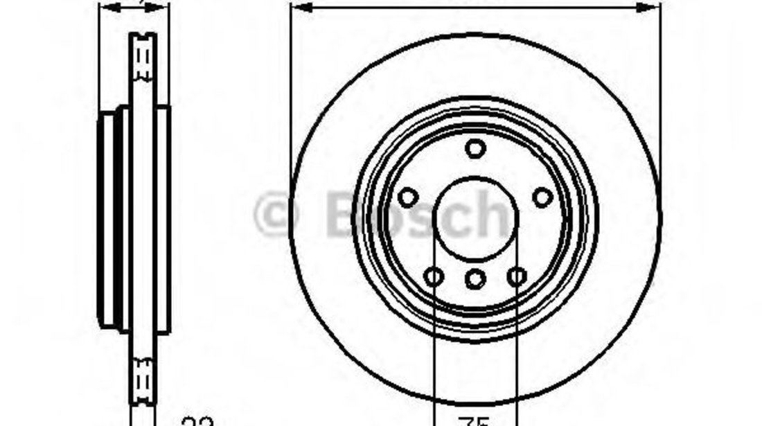 Disc frana BMW Seria 3 Cabriolet (E46) (2000 - 2007) BOSCH 0 986 478 975 piesa NOUA