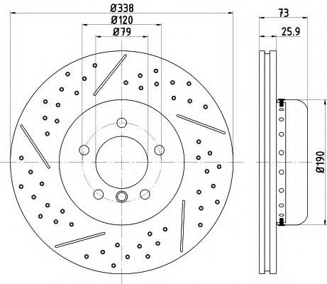 Disc frana BMW Seria 3 Cabriolet (E93) (2006 - 2013) TEXTAR 92266925 piesa NOUA