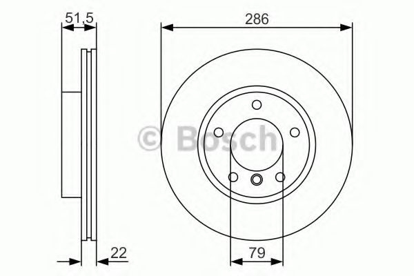Disc frana BMW Seria 3 Compact (E36) (1994 - 2000) BOSCH 0 986 479 S10 piesa NOUA