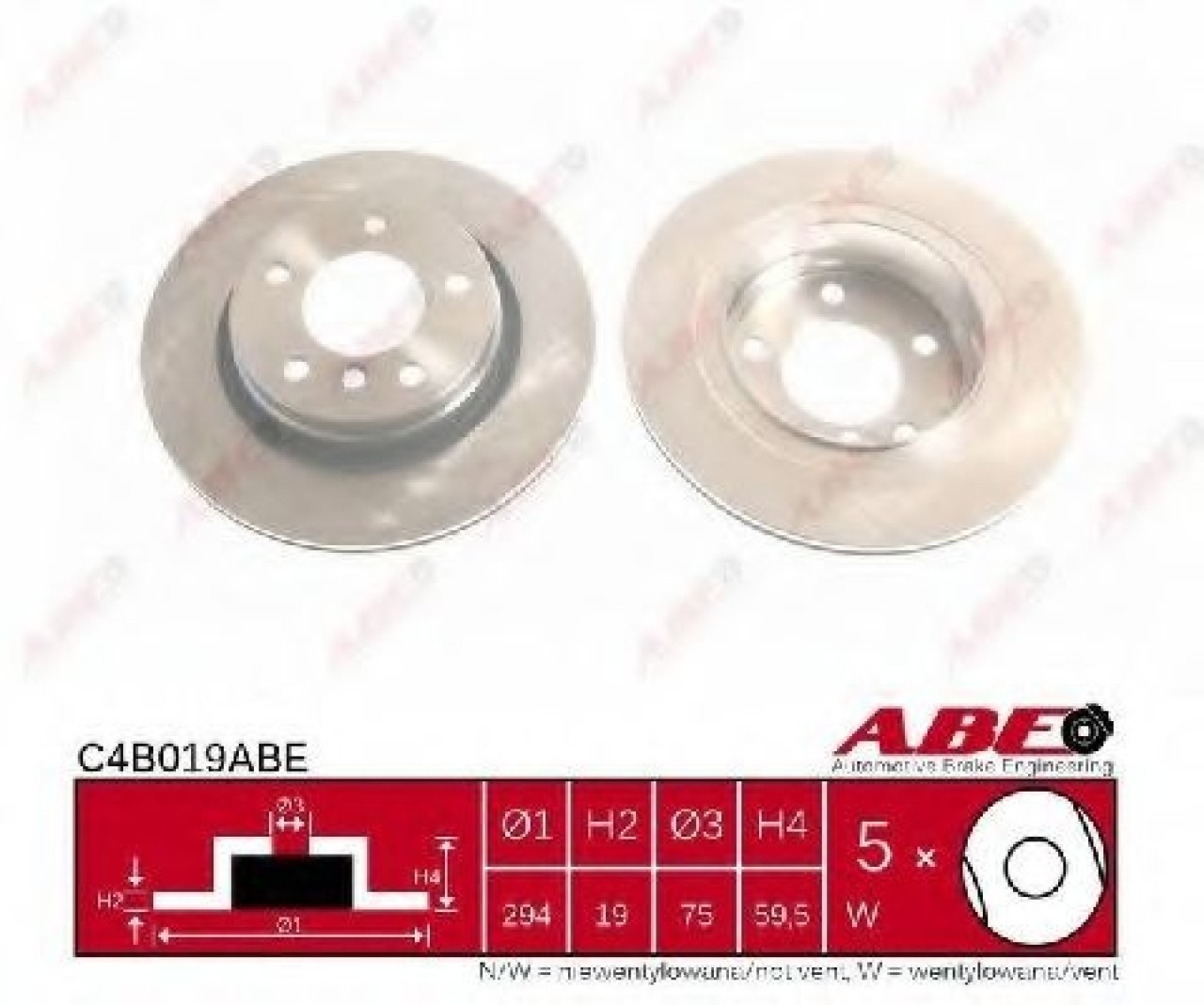 Disc frana BMW Seria 3 Compact (E46) (2001 - 2005) ABE C4B019ABE piesa NOUA