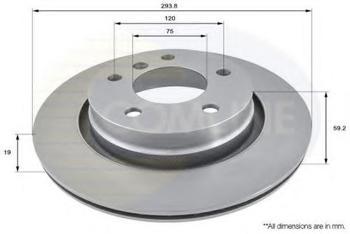 Disc frana BMW Seria 3 Compact (E46) (2001 - 2005) COMLINE ADC1723V piesa NOUA