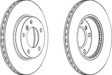 Disc frana BMW Seria 3 Compact (E46) (2001 - 2005) FERODO DDF258 piesa NOUA