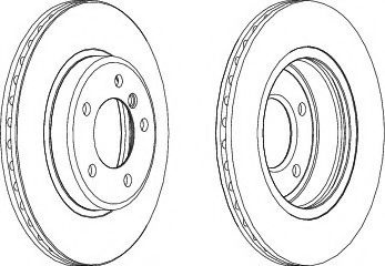Disc frana BMW Seria 3 Compact (E46) (2001 - 2005) FERODO DDF1066 piesa NOUA